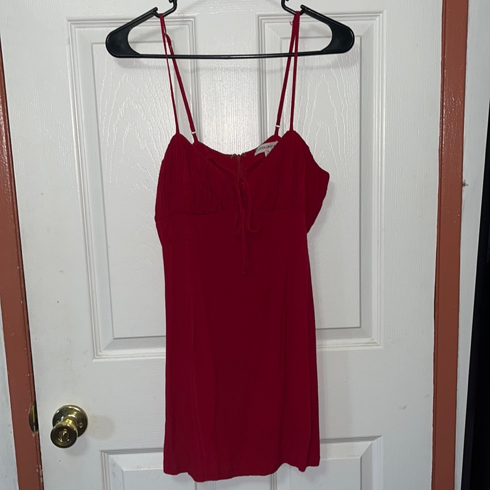 Red mini dress